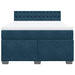 Pat box spring cu saltea, albastru, 160x200 cm, catifea - WALTI WALTI