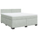 Pat box spring cu saltea, gri deschis, 180x200 cm, catifea - WALTI WALTI