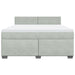 Pat box spring cu saltea, gri deschis, 180x200 cm, catifea - WALTI WALTI