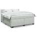 Pat box spring cu saltea, gri deschis, 180x200 cm, catifea - WALTI WALTI