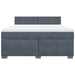 Pat box spring cu saltea, gri închis, 180x200 cm, catifea - WALTI WALTI