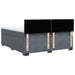 Pat box spring cu saltea, gri închis, 180x200 cm, catifea - WALTI WALTI