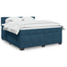 Pat box spring cu saltea, albastru, 180x200 cm, catifea - WALTI WALTI