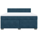 Pat box spring cu saltea, albastru, 180x200 cm, catifea - WALTI WALTI