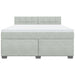 Pat box spring cu saltea, gri deschis, 180x200 cm, catifea - WALTI WALTI
