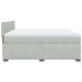 Pat box spring cu saltea, gri deschis, 180x200 cm, catifea - WALTI WALTI