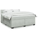 Pat box spring cu saltea, gri deschis, 180x200 cm, catifea - WALTI WALTI