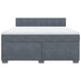 Pat box spring cu saltea, gri închis, 180x200 cm, catifea - WALTI WALTI