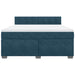 Pat box spring cu saltea, albastru, 180x200 cm, catifea - WALTI WALTI