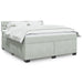 Pat box spring cu saltea, gri deschis, 180x200 cm, catifea - WALTI WALTI