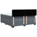 Pat box spring cu saltea, gri închis, 180x200 cm, catifea - WALTI WALTI