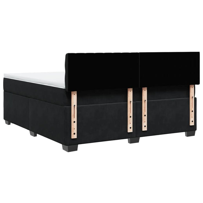 Pat box spring cu saltea, negru, 180x200 cm, catifea - WALTI WALTI