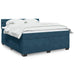 Pat box spring cu saltea, albastru, 180x200 cm, catifea - WALTI WALTI