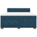Pat box spring cu saltea, albastru, 180x200 cm, catifea - WALTI WALTI