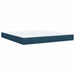 Pat box spring cu saltea, albastru, 180x200 cm, catifea - WALTI WALTI