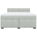 Pat box spring cu saltea, gri deschis, 180x200 cm, catifea - WALTI WALTI