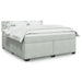 Pat box spring cu saltea, gri deschis, 180x200 cm, catifea - WALTI WALTI