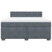 Pat box spring cu saltea, gri închis, 180x200 cm, catifea - WALTI WALTI