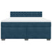 Pat box spring cu saltea, albastru, 180x200 cm, catifea - WALTI WALTI