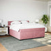 Pat box spring cu saltea, roz, 180x200 cm, catifea - WALTI WALTI