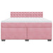 Pat box spring cu saltea, roz, 180x200 cm, catifea - WALTI WALTI