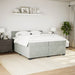 Pat box spring cu saltea, gri deschis, 200x200 cm, catifea - WALTI WALTI