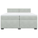 Pat box spring cu saltea, gri deschis, 200x200 cm, catifea - WALTI WALTI