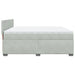 Pat box spring cu saltea, gri deschis, 200x200 cm, catifea - WALTI WALTI