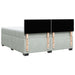 Pat box spring cu saltea, gri deschis, 200x200 cm, catifea - WALTI WALTI