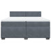 Pat box spring cu saltea, gri închis, 200x200 cm, catifea - WALTI WALTI