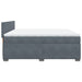 Pat box spring cu saltea, gri închis, 200x200 cm, catifea - WALTI WALTI