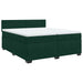 Pat box spring cu saltea, verde închis, 200x200 cm, catifea - WALTI WALTI