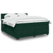 Pat box spring cu saltea, verde închis, 200x200 cm, catifea - WALTI WALTI