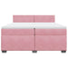 Pat box spring cu saltea, roz, 200x200 cm, catifea - WALTI WALTI