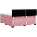 Pat box spring cu saltea, roz, 200x200 cm, catifea - WALTI WALTI