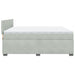 Pat box spring cu saltea, gri deschis, 200x200 cm, catifea - WALTI WALTI