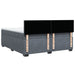 Pat box spring cu saltea, gri închis, 200x200 cm, catifea - WALTI WALTI