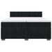 Pat box spring cu saltea, negru, 200x200 cm, catifea - WALTI WALTI