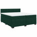 Pat box spring cu saltea, verde închis, 200x200 cm, catifea - WALTI WALTI