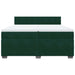 Pat box spring cu saltea, verde închis, 200x200 cm, catifea - WALTI WALTI