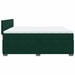 Pat box spring cu saltea, verde închis, 200x200 cm, catifea - WALTI WALTI