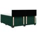 Pat box spring cu saltea, verde închis, 200x200 cm, catifea - WALTI WALTI