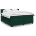 Pat box spring cu saltea, verde închis, 200x200 cm, catifea - WALTI WALTI