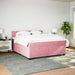 Pat box spring cu saltea, roz, 200x200 cm, catifea - WALTI WALTI