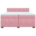 Pat box spring cu saltea, roz, 200x200 cm, catifea - WALTI WALTI