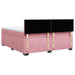Pat box spring cu saltea, roz, 200x200 cm, catifea - WALTI WALTI