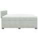 Pat box spring cu saltea, gri deschis, 200x200 cm, catifea - WALTI WALTI
