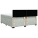 Pat box spring cu saltea, gri deschis, 200x200 cm, catifea - WALTI WALTI