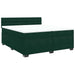 Pat box spring cu saltea, verde închis, 200x200 cm, catifea - WALTI WALTI