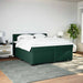 Pat box spring cu saltea, verde închis, 200x200 cm, catifea - WALTI WALTI